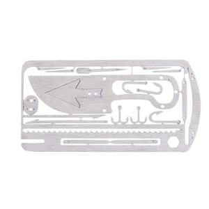 Carte à hameçons multifonctionnelle Fiery Fox en acier inoxydable, outil de survie EDC, design compact, équipement de plein air - Product Image 4