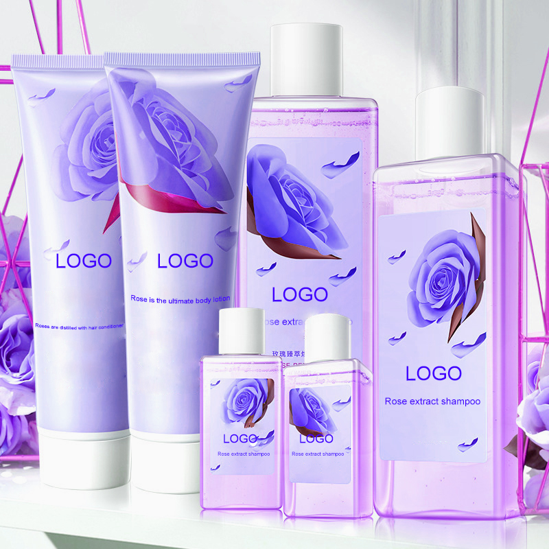 OEM/ODM Роза цветение Духи Шампунь Гель для душа ванна спа подарок набор с лосьон для тела