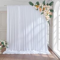 Rideaux de fond blanc sans plis