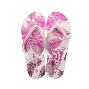 Women Fashion Wedge Flip Flops <b>Feather</b> Print Glitter Strap Sandals Summer Beach Platform <b>Slipper</b> High Heel Thick Sole - Product Image 1