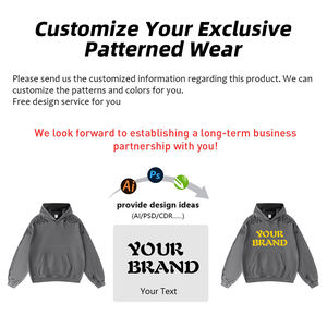 Sweat à capuche oversize pour homme en pur coton 380 GSM, délavé vintage, effet usé Wasteland, lavage neige - Product Image 4