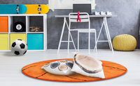Badematten, Badematte mit Basketball-Muster, Teppich für Innenräume, Wohnzimmer- und Schlafzimmerteppich, Kunstwoll-Teppich mit Aufdruck