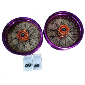 Llantas Moradas para <span class=keywords><strong>EXC</strong></span> SXF MC XC TE FE 16/17, Rueda Delantera para Motocicleta Todoterreno, Ruedas <span class=keywords><strong>Supermotard</strong></span> - Product Image 2