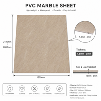 Vente flash - Panneau mural intérieur en PVC marbré imperméable et ignifuge de 3 mm pour la décoration de la maison