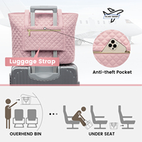 LOVEVOOK 2 pièces/ensemble Sac à main pour ordinateur portable matelassé tendance pour femmes, sacs à bandoulière élégants pour les voyages avec pochette, sacoche pour ordinateur portable