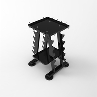 Support de rangement commercial en acier pour haltères et accessoires de fitness, robuste et durable