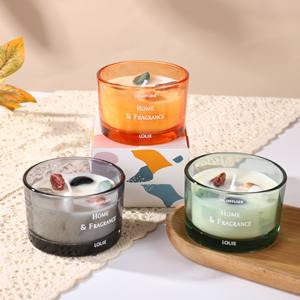 Bougie Pilier Aromatique Luxueuse Faite à la Main avec Logo Personnalisé, Pot en Verre Biodégradable, Parfumée, Noël, Nouvel An, Anniversaire - Product Image 4