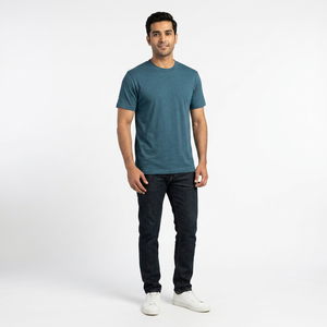 T-shirt pour homme en coton 100% surdimensionné de 320 g/m², à épaules tombantes, tendance - Product Image 1