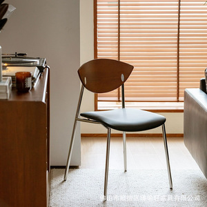 Dining Chair Solid Wood <b>Backrest</b> Upholstered Seat Nordic Design For Dining Room - Product Image 5