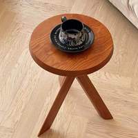Table basse en bois massif de style japonais moderne, nordique, écologique, durable, table d'appoint, table d'angle, tabouret simple pour salon
