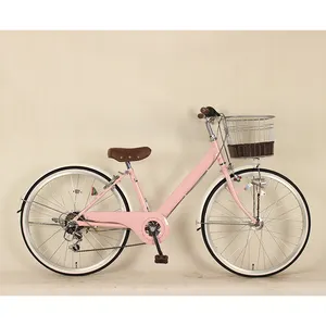 Kaliteli altı hız bisiklet/toptan bisiklet değişken 6 hız parçaları ile 24 inç şehir bisikleti Lady bisiklet