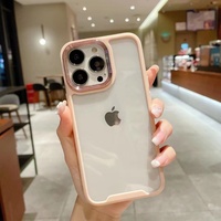 Protection d'objectif photo électroplaquée, nouvelle arrivée, coque transparente en PC pour iPhone 11 12 13 14 15 16 17 18 Pro Max