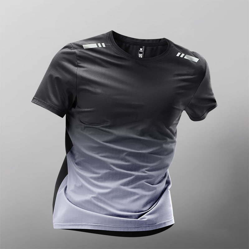 Camisa gris degradado manga corta