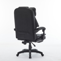 Fauteuil de Direction Ergonomique en Cuir PVC Noir avec Fonction Massage, Dossier Haut, pour Bureau