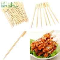 Bâtonnets de barbecue en bambou jetables écologiques de différentes tailles sans nœud