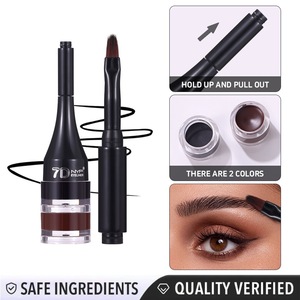 Custom Logo Eyeliner penna con 2 in 1 spazzola per le donne uomini di sesso maschile migliorare il sopracciglio barba riempitivo matita per il viso capelli tinture per capelli - Product Image 3