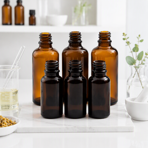 Frosted Amber Glass <b>Dropper</b> <b>Bottle</b> 15ml 30ml Matte Sandblast Soft Touch Facial Oil Minimalist Nordic Packaging Supplier - Product Image 4