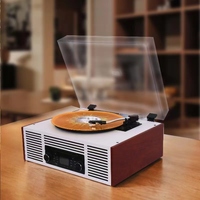 Tourne-disque tout-en-un Gramophone Tourne-disque vinyle avec haut-parleurs externes Lecture de cassettes Bluetooth