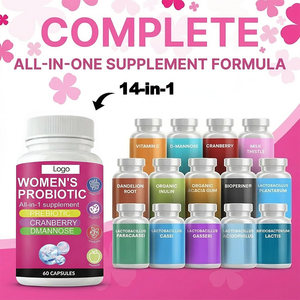 Capsules de Probiotiques Vaginaux pour Femmes, Canneberge, D-Mannose, Prébiotiques, Équilibre du <span class=keywords><strong>pH</strong></span>, Santé Féminine, Nettoyage des Voies Urinaires, Végétalien - Product Image 4