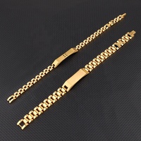Bracelets pour hommes, ensembles de bijoux pour couples, bracelet de montre à trois perles en acier inoxydable 316L plaqué or 18 carats PVD, design célèbre