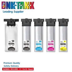 INK-TANK T902XXL T902XL 902XL T902 902 Premium Tas Tinta Kompatibel Cartridge IJ untuk Epson Tenaga Kerja Pro WF-C5710 Printer WF-C5790
