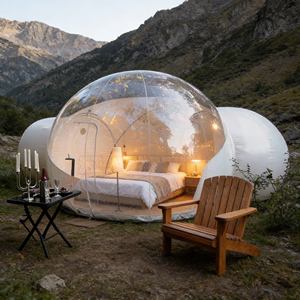 <span class=keywords><strong>Bulle</strong></span> gonflable moderne avec un plan à deux étages offrant des espaces de vie et de couchage séparés pour les familles - Product Image 2