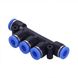 YIIDNN Pneumatic Multiple <b>Connector</b> <b>Quick</b> Fitting PK Series Five Way Cross Joint Pipe Tube Fitting <b>Connector</b> Push Fit Air - Product Image 2