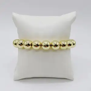 Mode 8Mm Gouden Kralen Armband Smile Face Love White Star Micro Pave Diamant Zirconia Link Ketting Armband Set Sieraden Voor Vrouwen