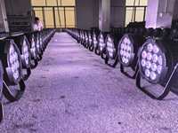 Projecteur LED PAR en alliage d'aluminium RGBWA étanche IP65 contrôlé par DMX512 pour projets hôteliers en extérieur