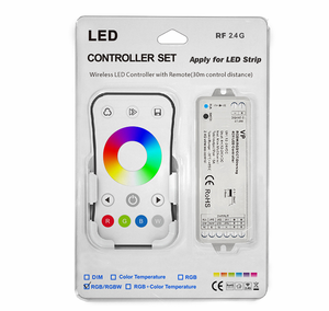 SKYDANCE 12-24V RGB RGBW RF <span class=keywords><strong>LED</strong></span> Contrôleur + Télécommande 4 canaux Gradateur pour le contrôle de l'éclairage <span class=keywords><strong>led</strong></span> bande ensemble - Product Image 2