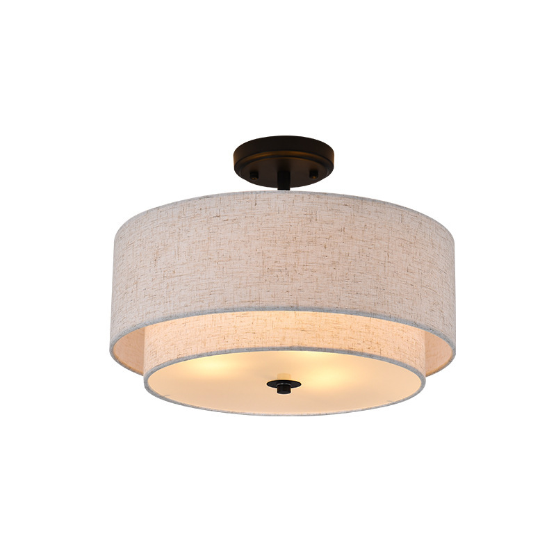 Nordic Fabric Ceiling Lamp Living Room Bedroom Ceiling Light