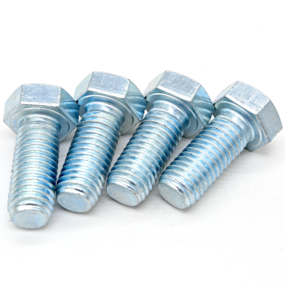DIN931 Part Thread UNF UNC 35k Hex Head Bolts White Zinc Plated