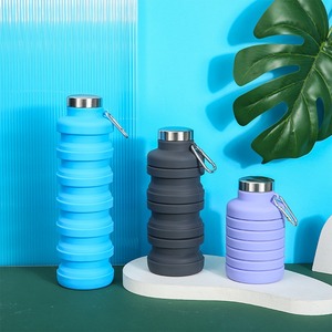 Botella de Agua Deportiva Plegable de Silicona de 700 ml, Libre de BPA, con Tapa de Acero Inoxidable, a Prueba de Fugas, Ligera y Ecológica para Uso en Exteriores - Product Image 2