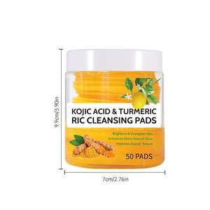 Discos de Limpieza Faciales con Ácido Kójico y Cúrcuma, para el Cuidado Facial, Limpieza Profunda, Aclarantes y Exfoliantes, 50 Discos - Product Image 6