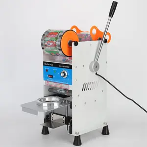 Plastic Bekersluitmachine/Plastic Beker Verpakking Sealer Machine Voor Jelly Cup Automatische 75/80/90/95Mm