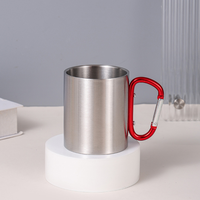 Bouteille d'eau isotherme en acier inoxydable écologique avec poignée mousqueton pour sports de plein air, camping, randonnée, cadeaux d'affaires