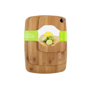 Ensemble de 3 planches à découper en bambou Moso de qualité alimentaire, traitées à l'huile, pour évier de cuisine - Product Image 4