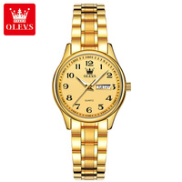 OLEVS 5567 Montre à quartz classique pour homme en acier inoxydable Bracelet de marque Étanche Mode décontractée Montre pour femme Cadeau Horloge de date