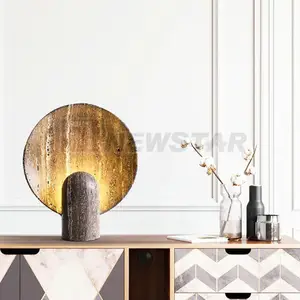 Modern design living room decoration marble base luxury nightstand modern table lamp