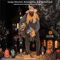CZTSY Halloween Grand effaroucheur électrique à induction avec capteur de mouvement pour usage intérieur, maison hantée, parc d'attractions pour adultes