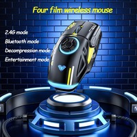 Souris de jeu sans fil AULA H530 BT/2.4G/USB Type-C rechargeable, rétroéclairage RGB, quatre modes, pour droitier, ordinateur portable/ordinateur de bureau, en stock