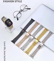 Bracelets de montre intelligents professionnels en métal tendance, vente chaude, pour montres de 38mm, 40mm, 41mm, 42mm, 44mm, 45mm, en acier inoxydable 304