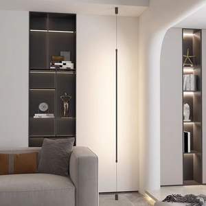 Lámpara Colgante Minimalista Negra para Cabecera de Dormitorio, Tira Larga para la Pared de Fondo, Líneas Cálidas, Sin Luz Principal, Colgante - Product Image 5