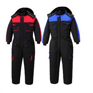 Trajes Unisex para Adultos, Impermeables, Resistentes al Fuego y al Viento, para Todas las Estaciones, con Bloques de Color, Manga Larga, en Negro, Rojo y Azul, de Cuero, para Exteriores - Product Image 4