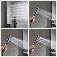 Colonne de douche murale HONGDEC, nouvelle génération rétro, cascade d'eau chaude et froide, kit de pomme de douche, système de douche avec massage du dos, salle de bain