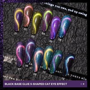 Esmalte de Uñas en Gel JTING Efecto Ojo de Gato Mágico Único, 12 Colores Especiales con Efecto de Luz Reflectante, Libre de TPO/Hema - Product Image 1