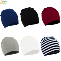 Gorros de Bebé al por Mayor, 1-3 Años, 100% Algodón, Suaves, Lisos, Unisex, con Logotipo Personalizado, OEM, ODM