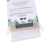 Boîte à languette en carton écologique personnalisée avec fenêtre transparente, emballage non toxique pour attache-sucette bébé