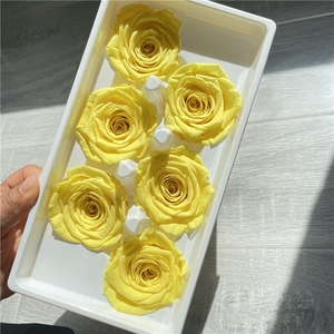 LUYI LUYI-1 Rosa Eterna, <span class=keywords><strong>Flores</strong></span> Secas Preservadas, 6 Piezas de 5-6 cm, Grado AA, Larga Duración (3-5 Años), Elegante Regalo para Ocasiones Especiales - Product Image 3