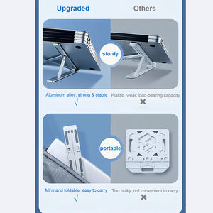 Support portable pour tablette mobile personnalisé, support d'ordinateur en alliage d'aluminium, support universel réglable en hauteur pour ordinateur portable, support pour <span class=keywords><strong>iPad</strong></span> - Product Image 6